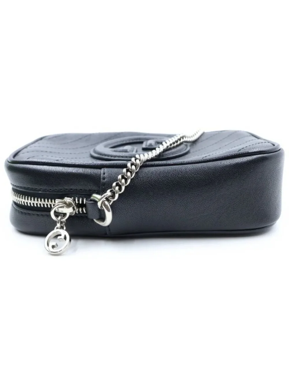 Gucci Blondie Mini Chain Shoulder Bag Leather Black